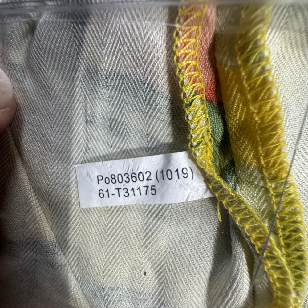 Tommy Bahama Shirt Mens L Yellow Tropical Hibiscus Floral Camp Button Up - Picture 6 of 7